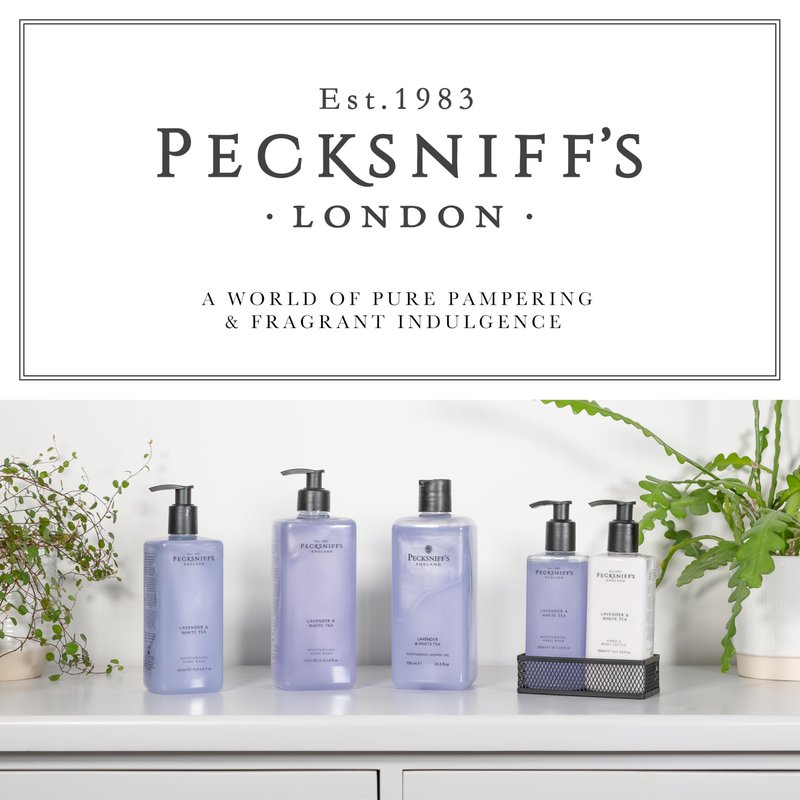 Pecksniff's Lavender & White Tea Hand Wash – Luxury Liquid Hand Soap 725 ml/24.52 fl oz, Softening, Hydrating, Revitalising, Cruelty-Free, Made in England