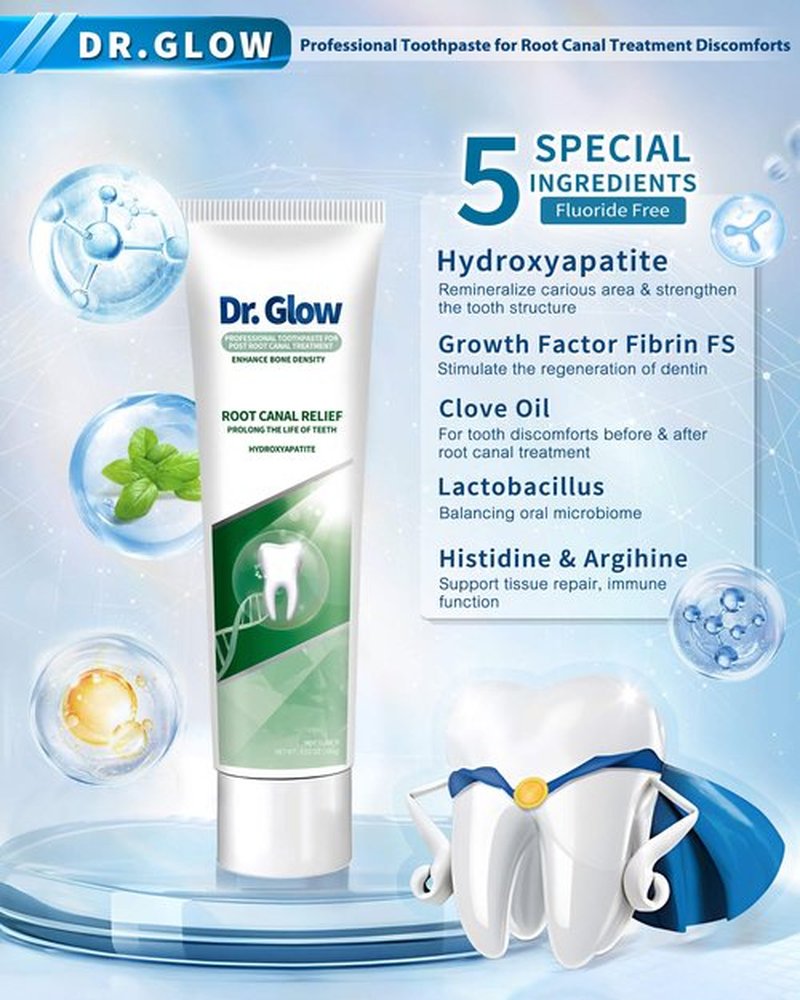 Toothpaste Repair Root Canal Discomforts, Avoid Root Canal Therapy Tooth Repair Hydroxyapatite Toothpaste, Teeth Care Sensitive Toothpaste for Adults Remineralizing Toothpaste Fluoride Free