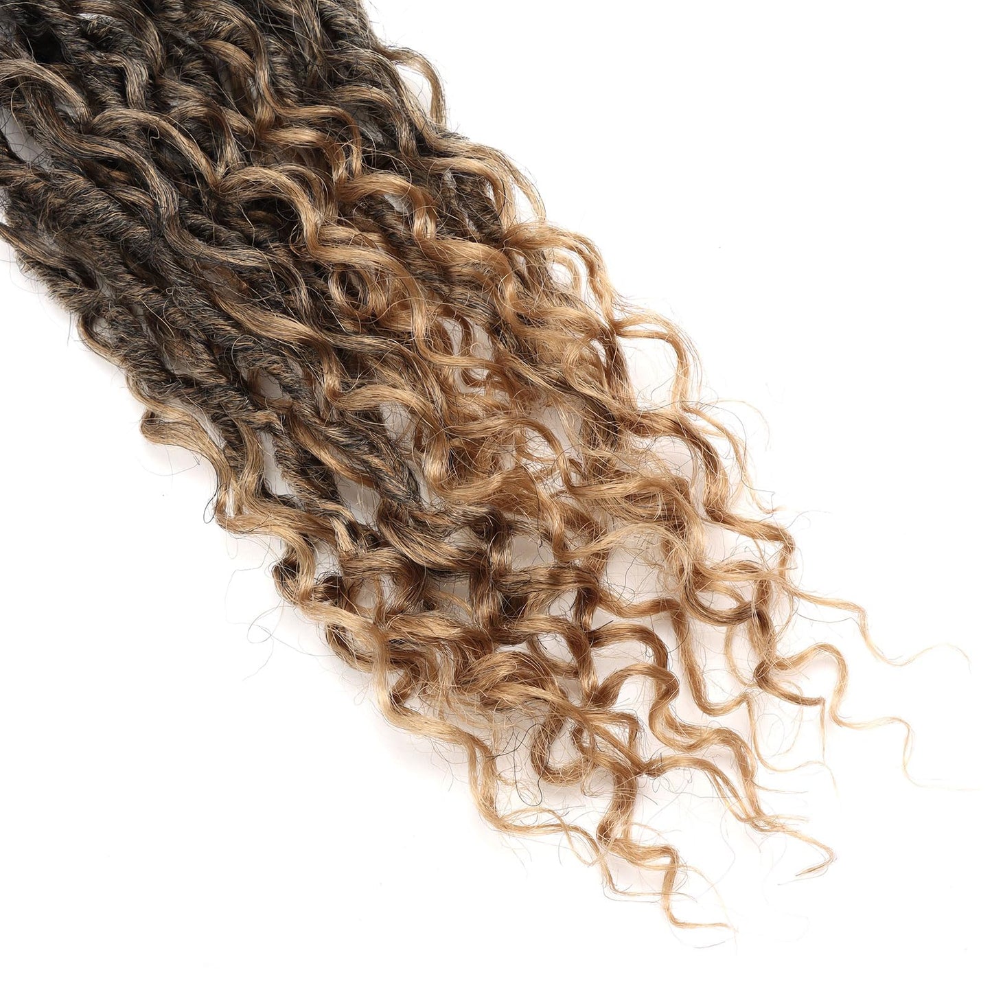 LMZIM 14 inch Goddess Locs Crochet Hair 8 Packs Hippie Locs Crochet Hair Pre Looped Faux Locs Crochet Hair for Black Women 1B/27