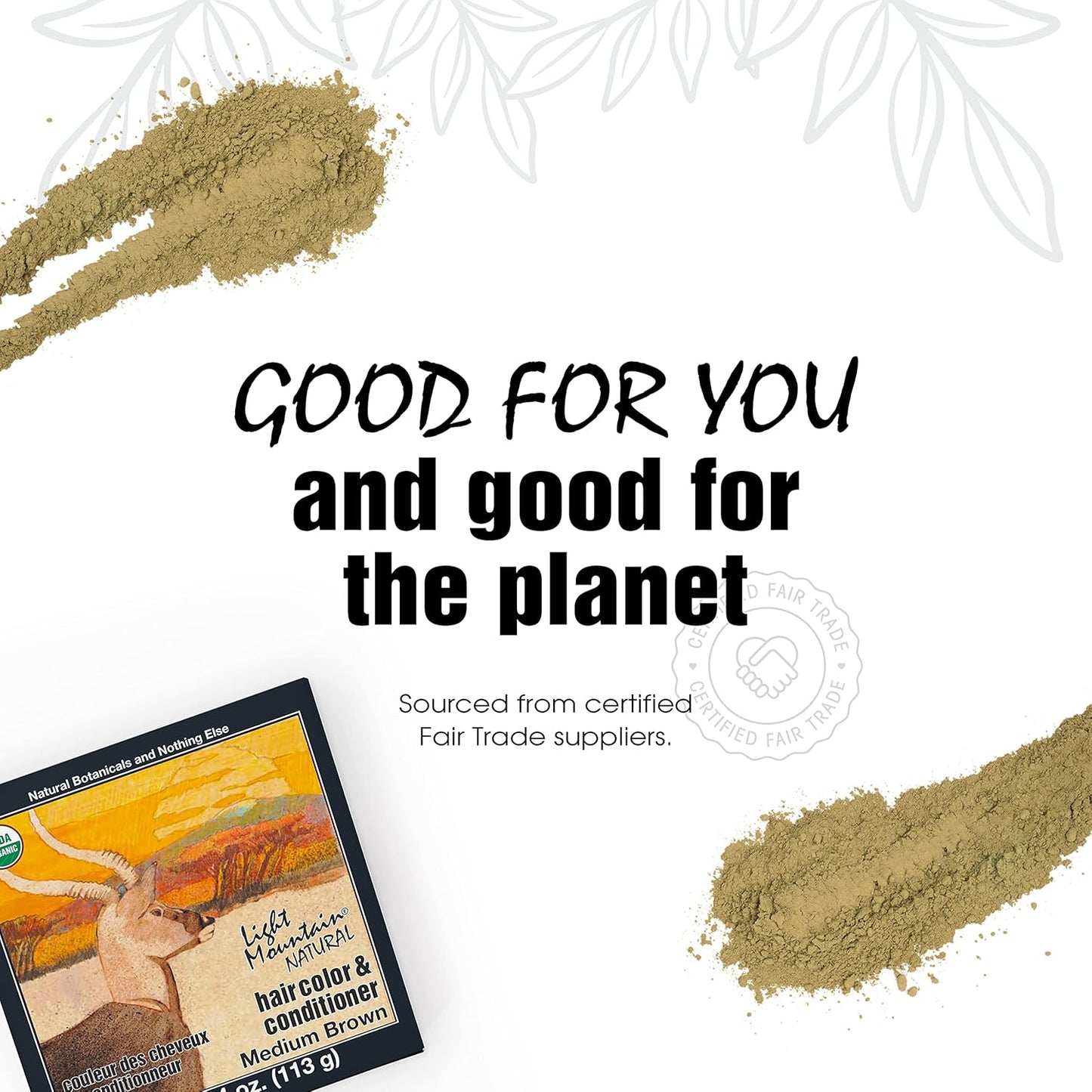 Light Mountain Henna Hair Color & Conditioner – Red Hair Dye, Organic Henna Leaf Powder and Botanicals, Chemical-Free, Semi-Permanent Hair Color + 4 Hair Clips