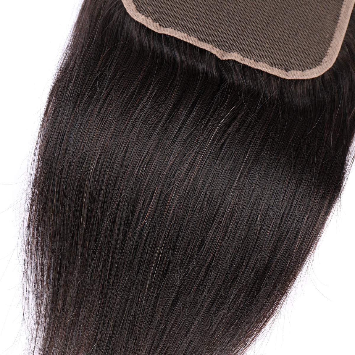 5x5 Transparent Lace Closure Hair Closure Invisible Lace Closure 10A Brazilian Virgin Remy Human Hair Frontal Closure Human Hair Extensions Pre Plucked (5x5 lace closure straight, 14 inch)