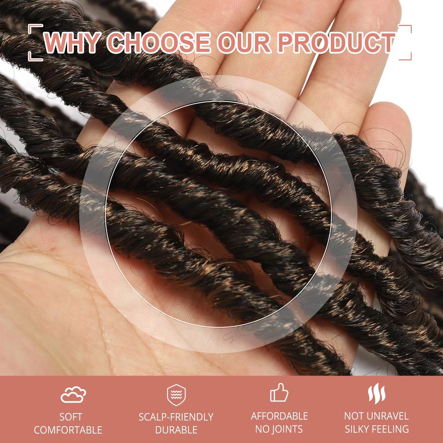 26 Inch Faux Locs Crochet Hair 7 Packs Soft Locs Crochet Hair Pre Looped Locs Hair Braids Goddess Locs Hair Ombre Brown Distressed New Locs for Women T30