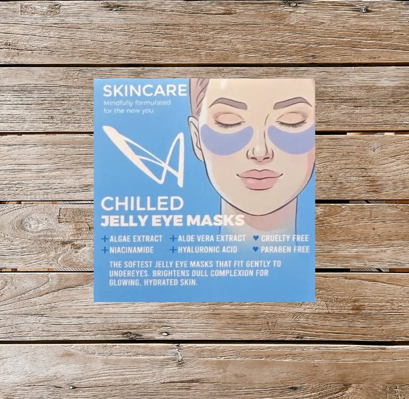 Chilled Jelly Eye Masks for Brightening and Hydrating with Algae Extract, Aloe Vera, Niacinamide, and Hyaluronic Acid - 30 Pcs/15 Pairs