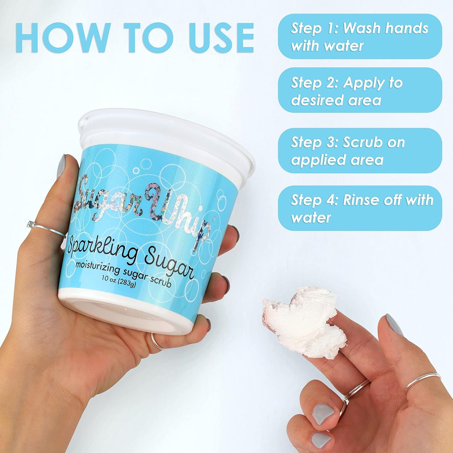 Exfoliating Sugar Scrub - Primal Elements Face & Body Cleanser | Moisturizing Sugar Whip, 10 oz