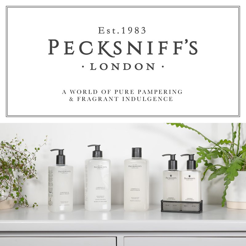 Pecksniff's Gardenia & White Peach Hand Wash – Luxury Liquid Hand Soap 725 ml/24.52 fl oz, Softening, Hydrating, Revitalising, Cruelty-Free, Made in England