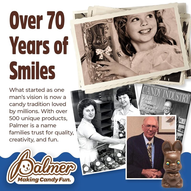 Palmer Milk Chocolate Cartoon Characters - Crisp, Crunchy Candy | Individually Wrapped, 10 Ounce