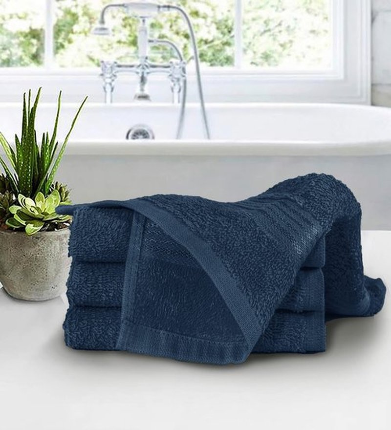 Belizzi Home Ultra Soft Cotton Washcloths, Contains 12 Piece Face Cloths 12x12 inch, Ideal for Everyday use Face Towels, Compact & Lightweight Multi Purpose Washcloths - Mineral Blue