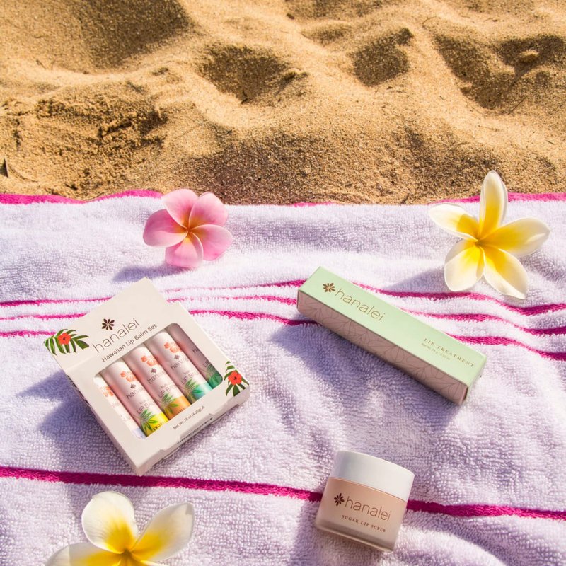 Hanalei Lip Balm and Moisturizer - Natural Kukui Oil and Beeswax Lip Moisturizer to Hydrate and Replenish Dry, Chapped Lips - Made in USA - Variety Pack - Lip Balm (3 Tubes)