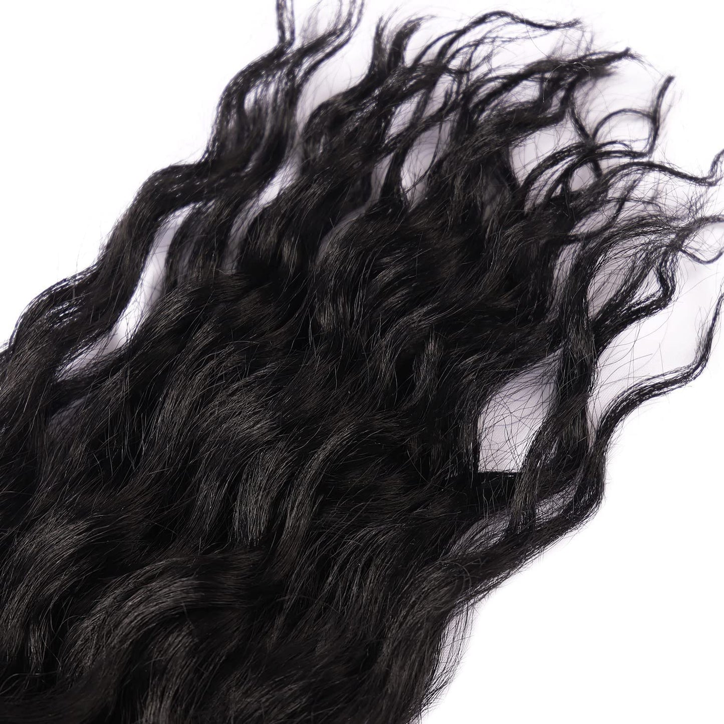 MAYSA Ocean Wave Crochet Hair Extensions Curly Braidng Crochet Hair 30 in 3Packs Deep Wave Crochet Hair Extensions for Black Women #1B Natural Black