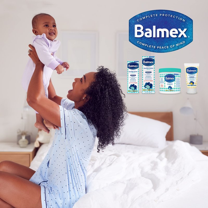 Balmex Multi-Purpose Healing Ointment & Skin Protectant for Diaper Rash and Chafing, with Petrolatum, 7 Moisturizers and Vitamins A&D, Pediatrician Recommended and Paraben-Free, 3.5oz