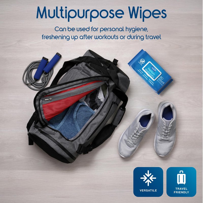Inspire Adult Wet Wipes, Wash Cloths | Adult Wipes for Incontinence & Cleansing for Elderly, 8"x12" (200 count)