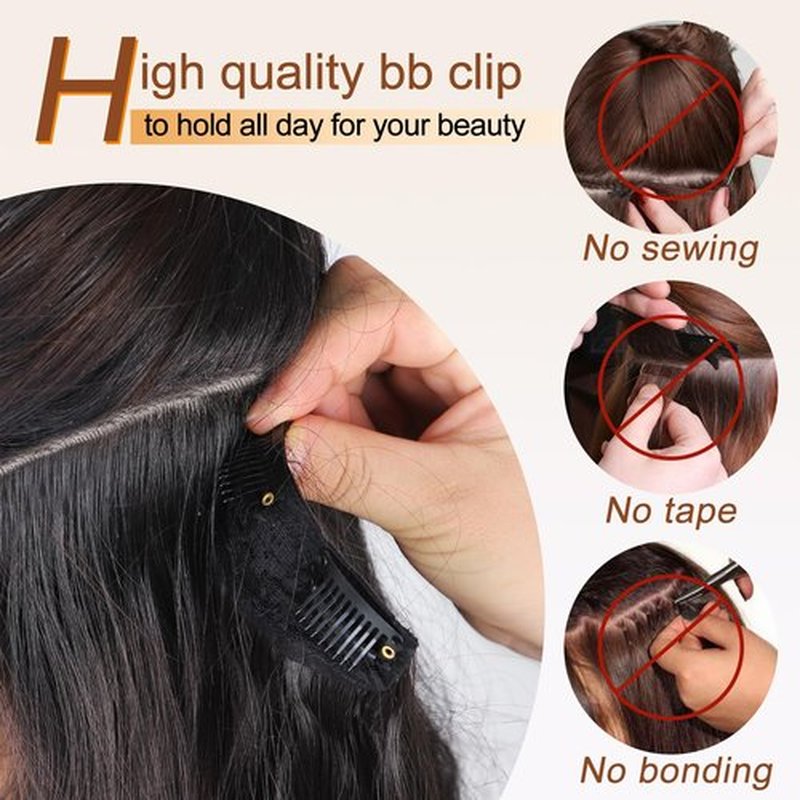 AISI BEAUTY Long Wavy Burgundy Hair Extensions Clip in Synthetic Hair Extensions for Women 20 Inch 4PCS Thick Hairpieces Fiber Hair Extensions(Burgundy)