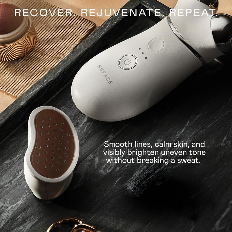 NUFACE Trinity+ Facial Massager + LED Red Light Therapy - Wrinkle Reducer, Skin Tightening & Lifting for Face & Neck, FDA-Cleared - Enhances Radiance, Reduces Fine Lines - Microcurrent Facial Device