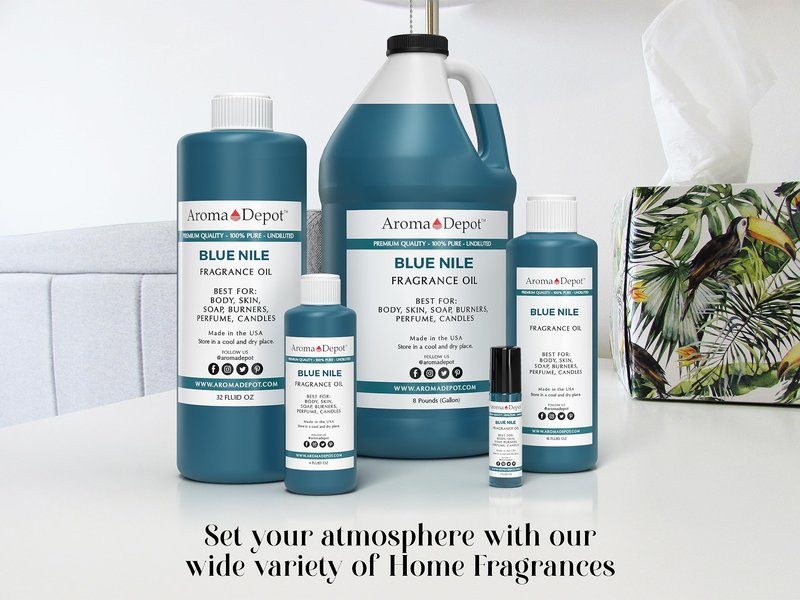Aroma Depot 1 oz. Blue Nile Fragrance Oil, Perfume Oil, Scented Oil for Making, Soap, Candle Making & Incense. Used in Aromatherapy Diffusers, Warmers, and Burners. DIY Such as Lotions & Creams.