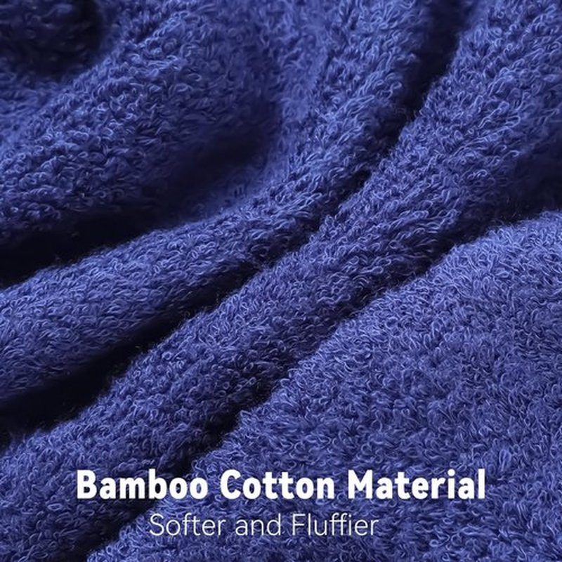 Yoofoss Luxury Washcloths Towel Set 10 Pack Baby Wash Cloth for Bathroom-Hotel-Spa-Kitchen Multi-Purpose Fingertip Towels & Face Cloths - Dark Blue
