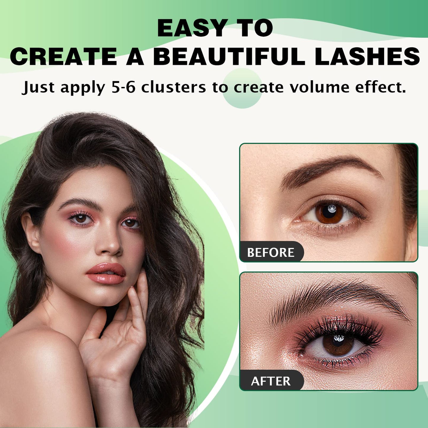 Lash Clusters 96pcs Individual Lashes Y02 D Curl 10-18MIX Cluster Lashes KEYYOU Volume Wispy Lash Extension Soft&Comfortable Easy DIY at Home(Y02,D-10-18MIX)