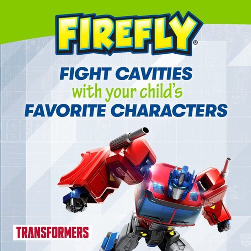 FIREFLY Transformers Sonic Toothbrush with 3D Cover, Soft, Ages 3+ (Pack of 2)