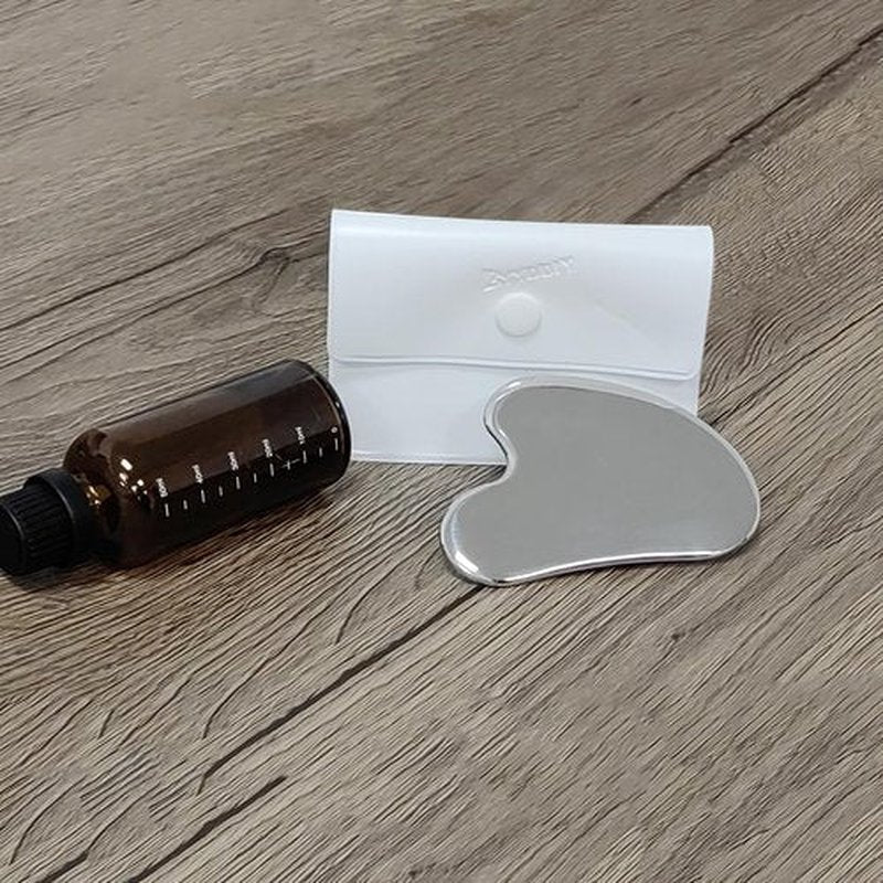 BYYDDIY Stainless Steel Gua Sha Facial Tools, Metal Gua Sha for Face,Tighten Skin Massage, Guasha Beauty Tool for Body Eyes (W-s)
