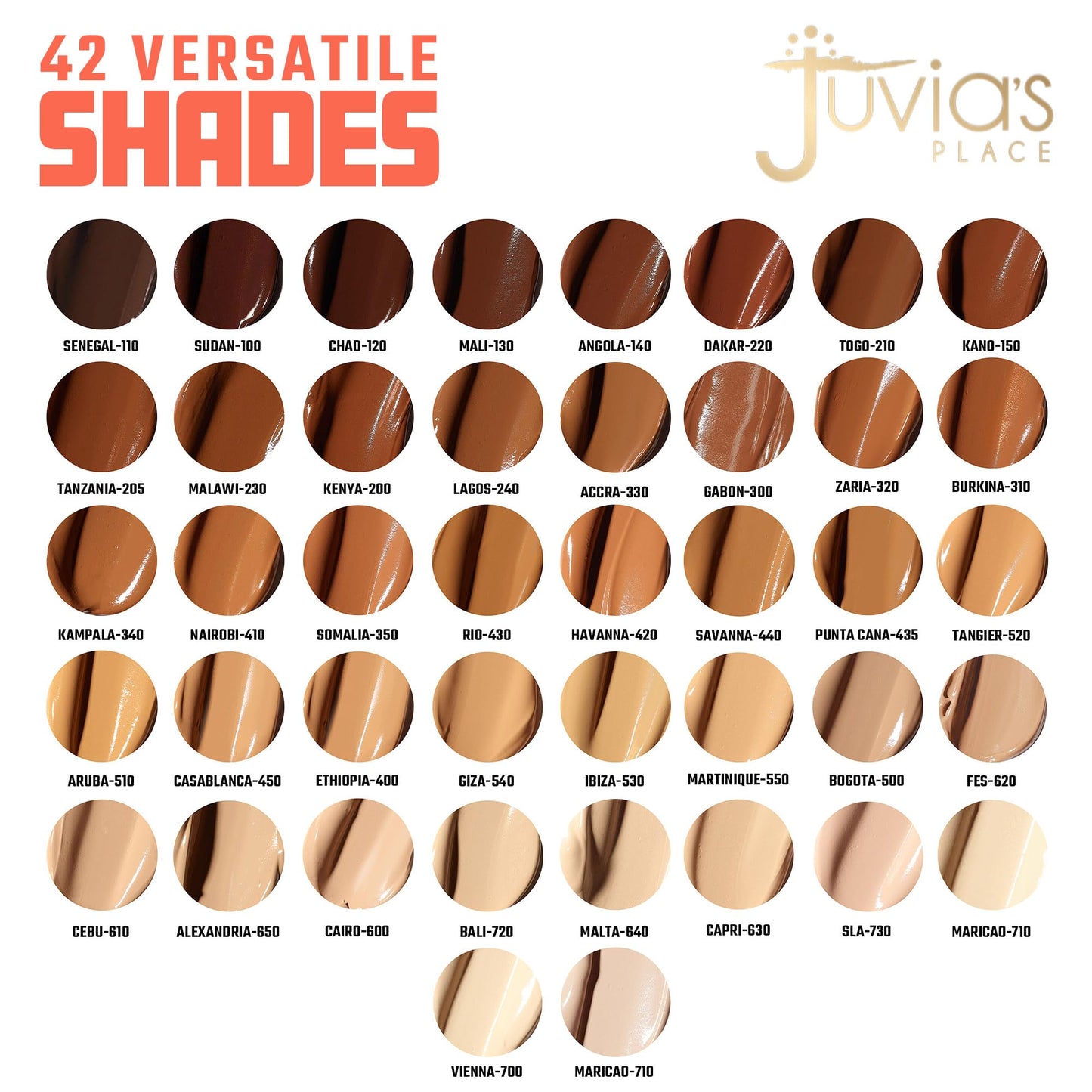 Juvia's Place I Am Magic Velvety Matte Liquid Foundation 410 - Nairobi - Tan w/Cool Undertone, Makeup Foundation Full Coverage, Lightweight, Long Wear, Velvety Matte Finish
