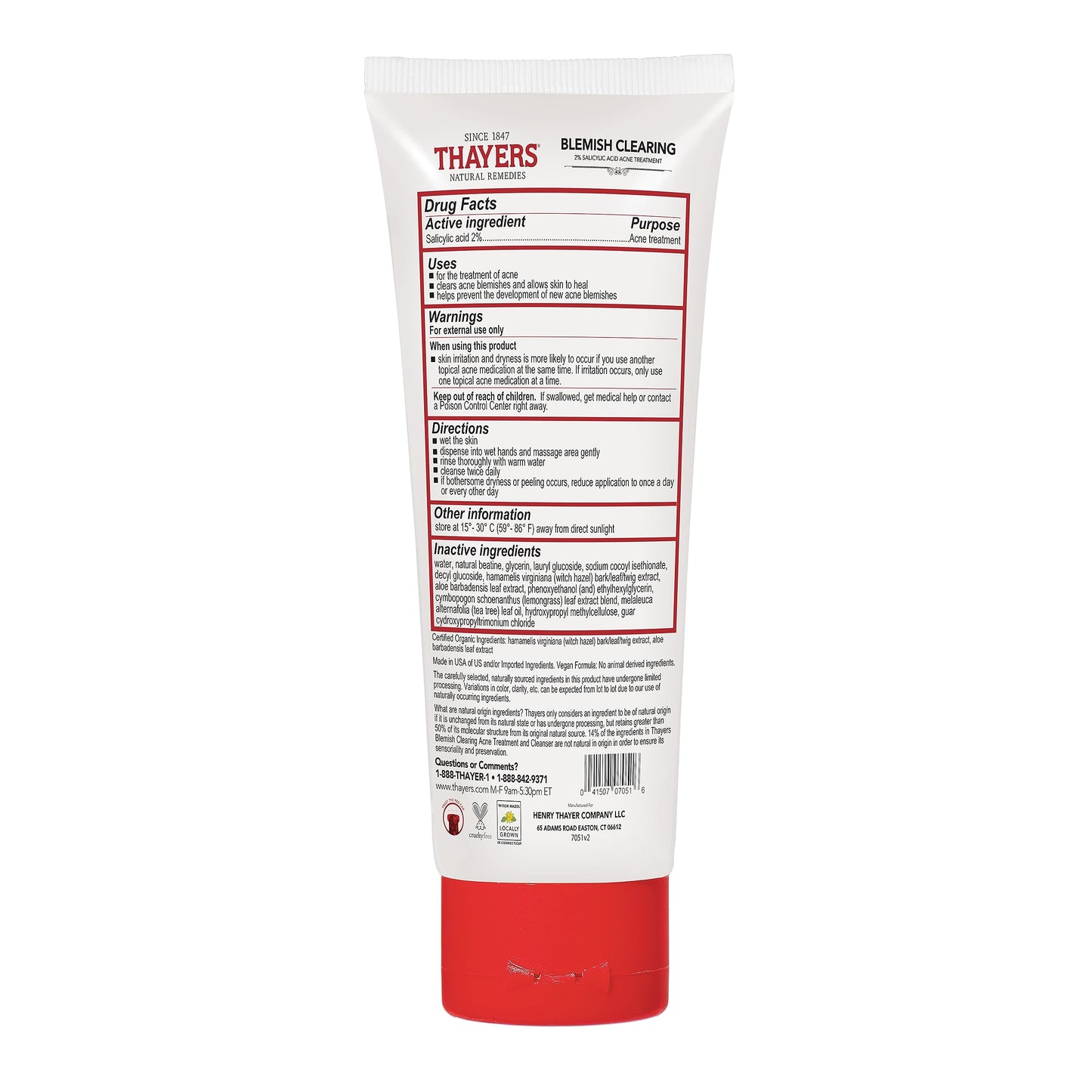 THAYERS Witch Hazel Blemish Cleanser, 4 Ounce