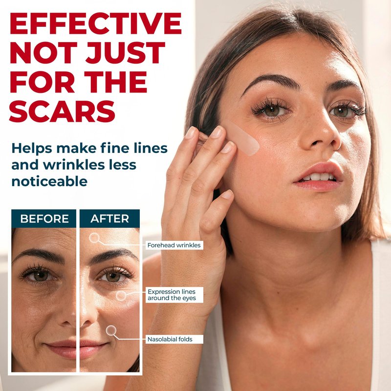 Medical Grade Silicone Scar Tape - 1.6”x60” - Visible Difference on Surgical & Keloid Scars - Reusable Silicone Scar Sheets - Easy to Use Silicone Tape for Scars