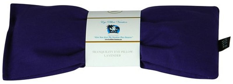 Lavender Eye Pillow - Migraine, Stress & Anxiety Relief - #1 Stress Relief Gifts for Women - Made in The USA, Organic Flax Seed Filled! (Purple - Organic Cotton)