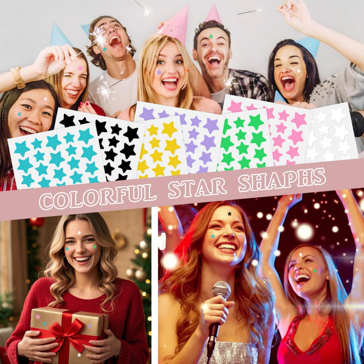 viviyoo 560 Pcs Star Pimple Patches for Face, 7 Colors Hydrocolloid Acne Patches, Cute Zit Patches for Blemishes & Zits, Vegan & Cruelty-Free Star Face Stickers for Girls & Teens (14 Sheets)