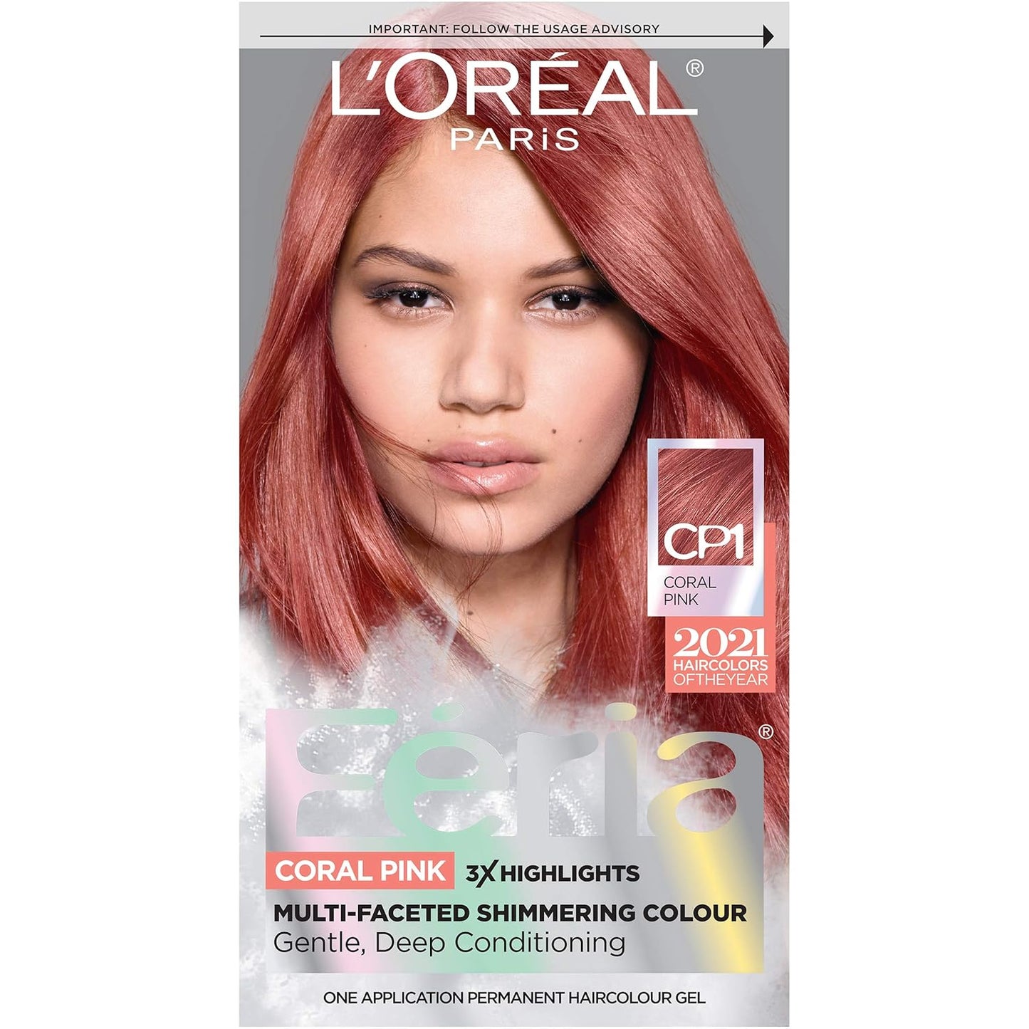 L'Oreal Paris Feria Multi-Faceted Shimmering Permanent Hair Color, T53 Moonlit Tortoise (Cool Medium Brown), Pack of 1, Hair Dye