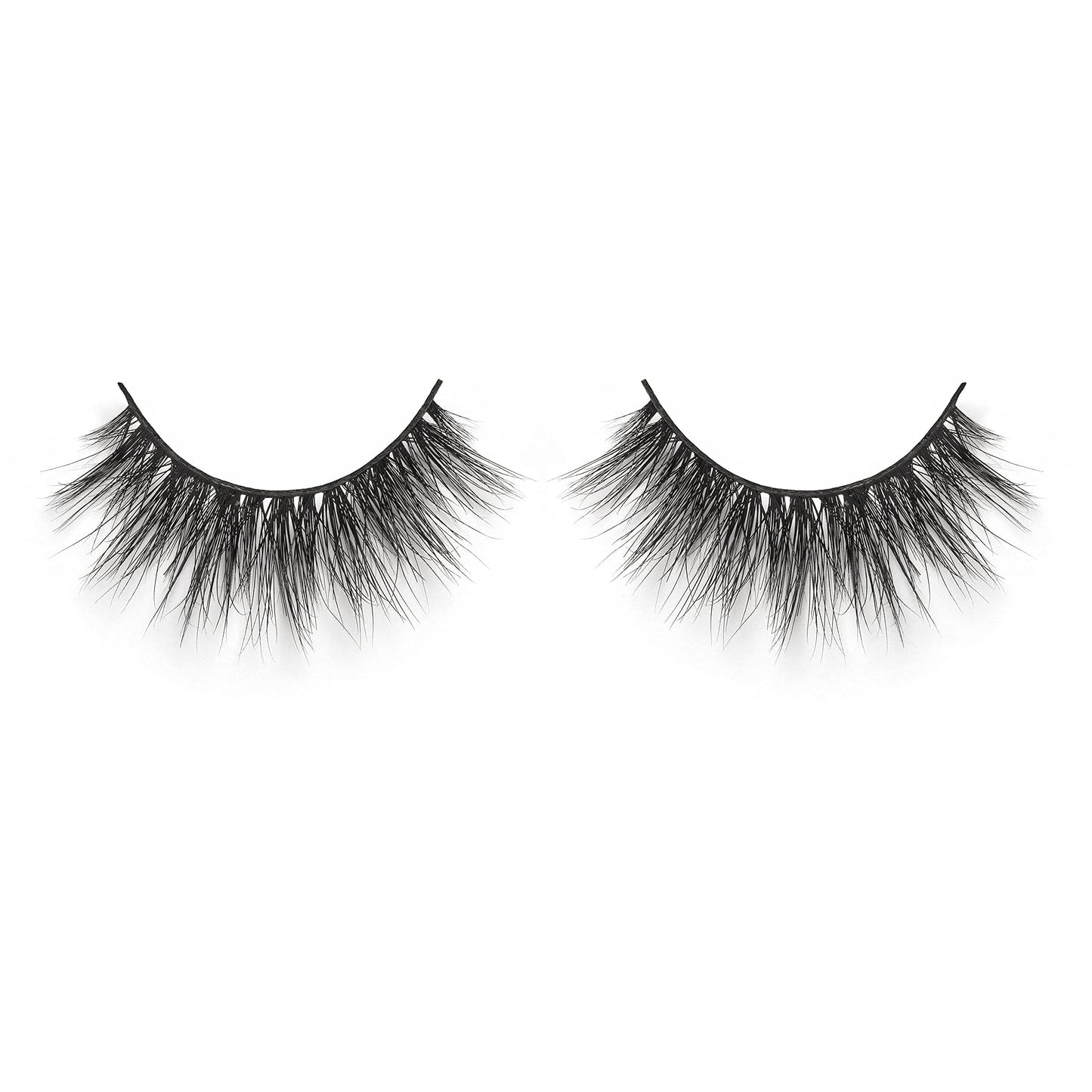 Lilly Lashes Miami 3D Mink Lashes - False Eyelashes Natural Look - Mink Eyelashes for Wispy Lashes Natural Look - Reusable Fake Eyelashes up to 25 Wears - Fluffy Eyelashes for Wispy Eyelashes