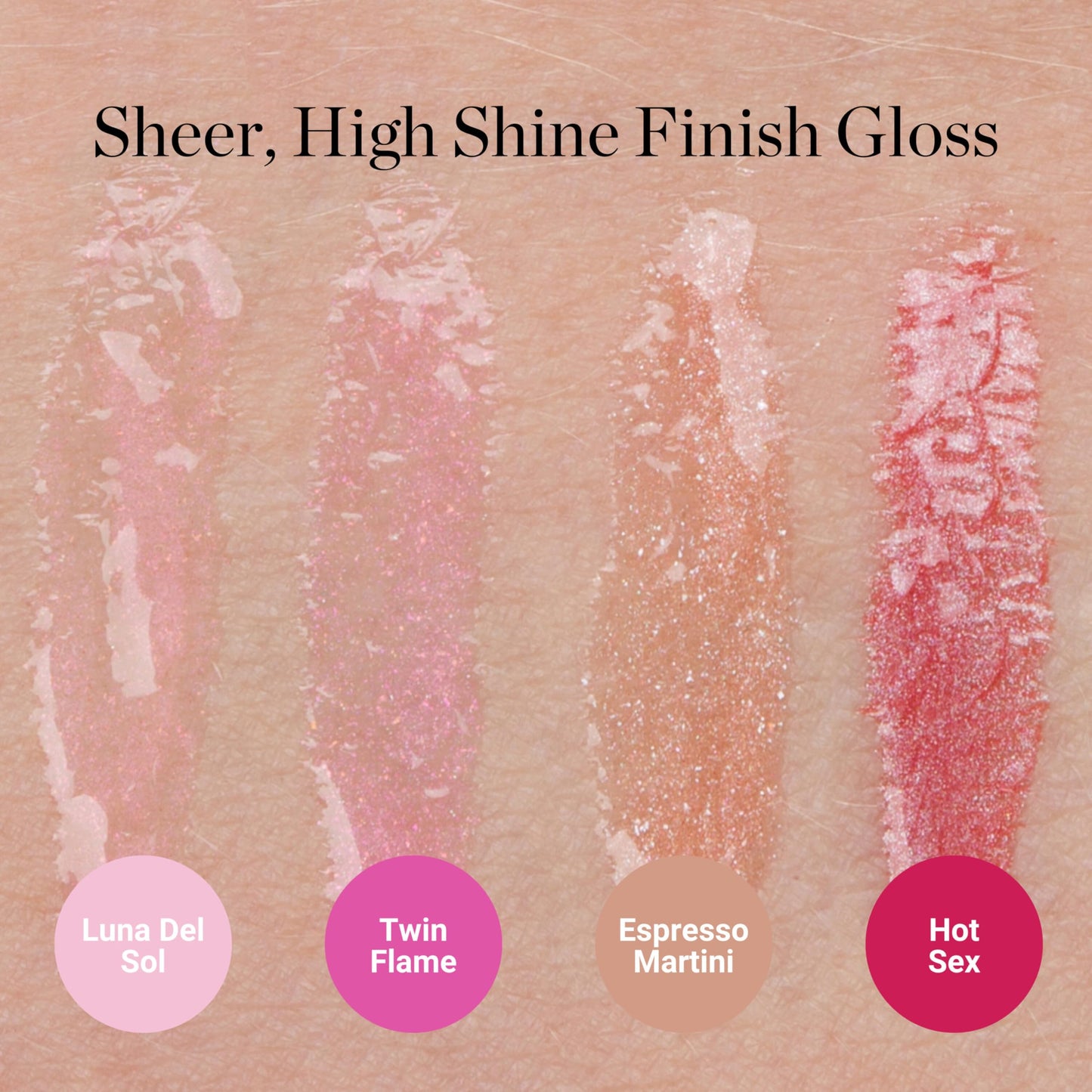 Sharon Nicole Nude High Gloss, Long Lasting, Moisturizing Lip Gloss | Provides All Day Comfort & Wear | Cruelty Free | Beauty Made in Italy Shade Luna Del Sol
