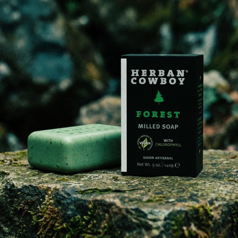 Herban Cowboy Forest Body Soap with Hints of Cedar, Mandarin, and Black Pepper (5 oz, Pack of 6)