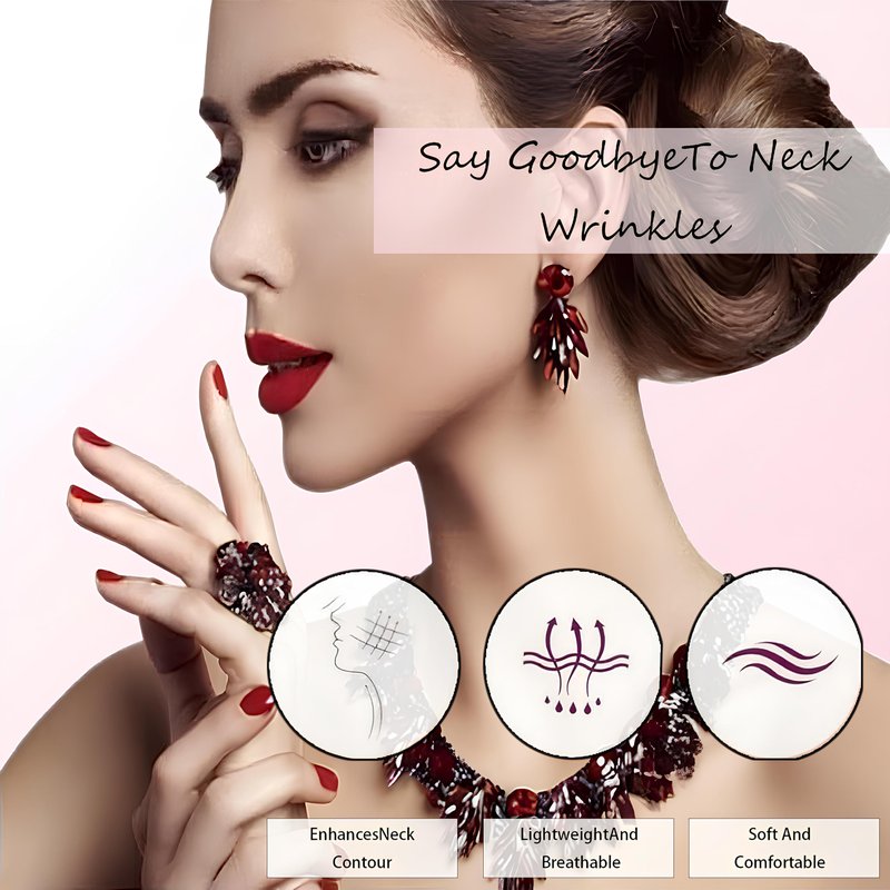 40 PCS Neck Lift Tape - Instantly Lift Sagging Skin, Invisible Neck Wrinkle Patches & Face Firming Tape, Comfortable Waterproof Jawline Definition