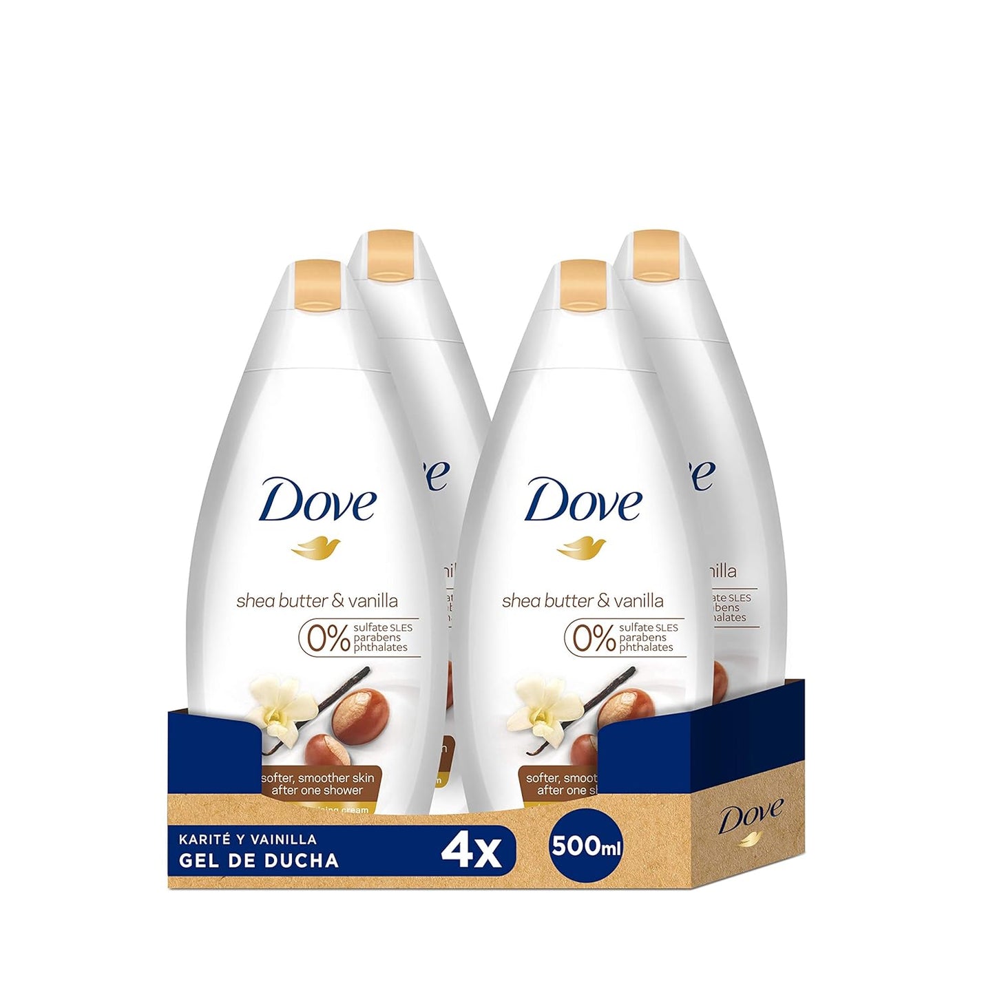 Dove Pampering Body Wash Nourishes & Feeds Skin Shea Butter with Warm Vanilla Effectively Washes Away Bacteria While Nourishing Your Skin 44.0 Fl Oz, (Pack of 2)