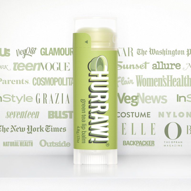 Hurraw! Green Tea Lip Balm, 2 Pack: Organic, Certified Vegan, Cruelty and Gluten Free. Non-GMO, 100% Natural Ingredients. Bee, Shea, Soy and Palm Free. Made in USA