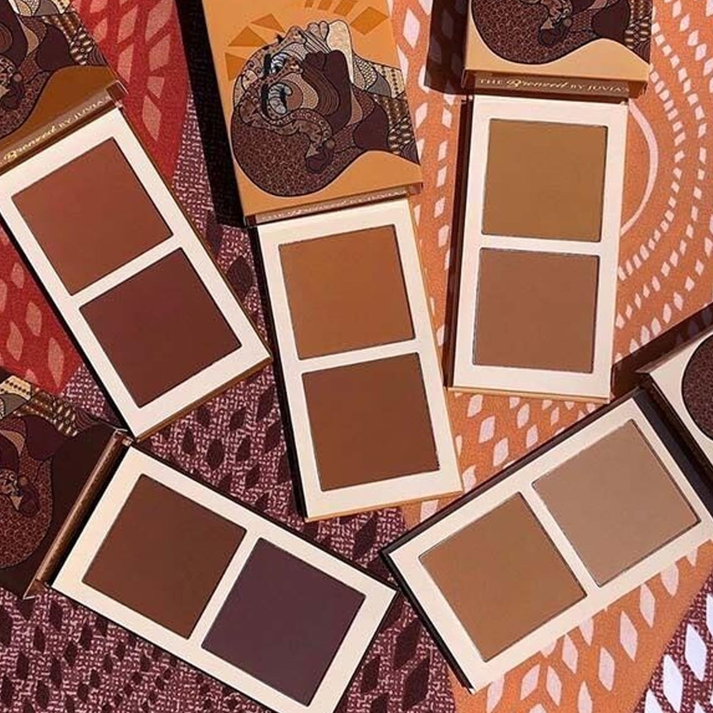 Juvia's Place Bronzed Duo Bronzer Dark - Soft Matte Bronzer, Contour Powder, Bronzer Pressed Powder, Long-Wearing & Buildable Bronzing Powder - Suitable for Dark to Deep Tan Skin Tone