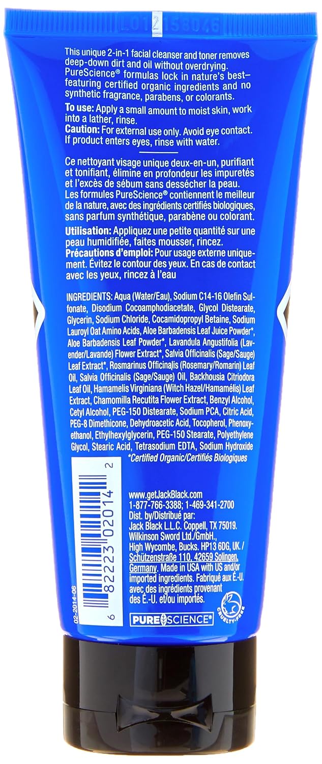 Jack Black Pure Clean Facial Cleanser Road Warriors, 3-pack