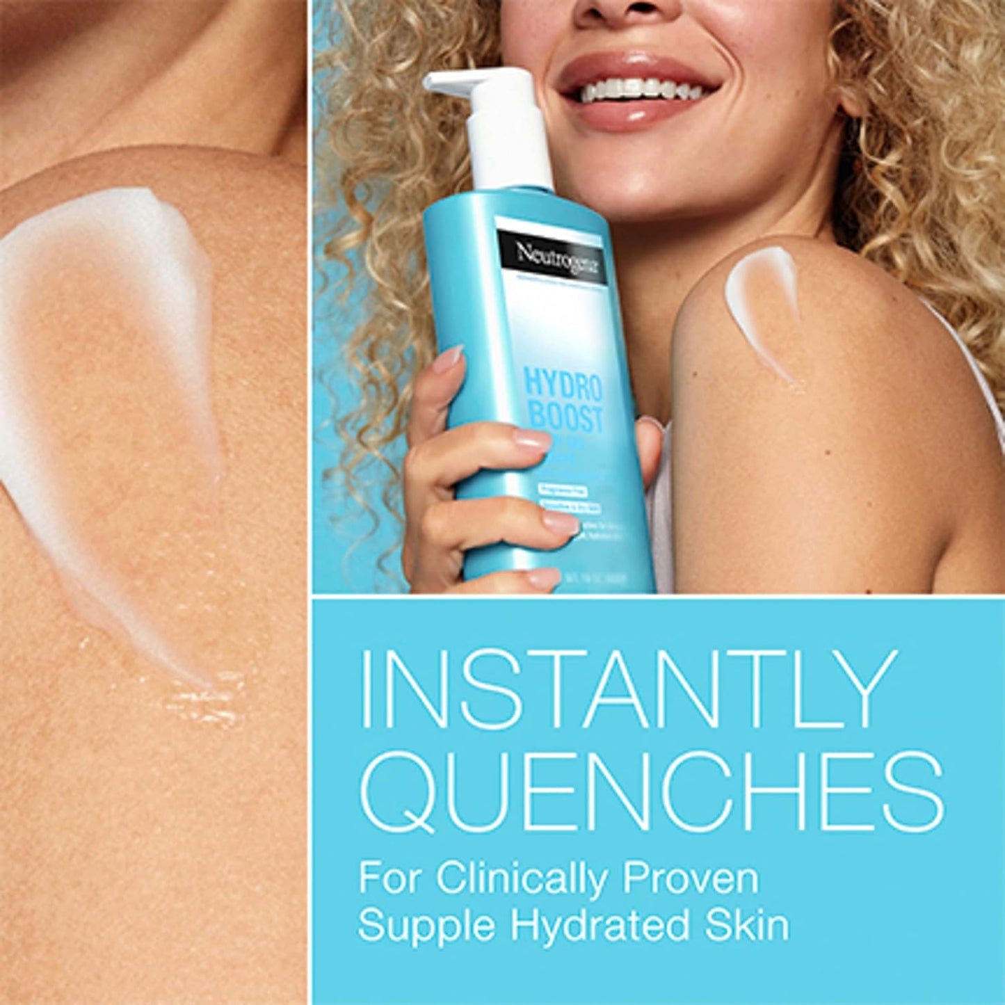 Neutrogena Hydro Boost Fragrance-Free Body Gel Cream with Hyaluronic Acid, Non-Greasy, Fast Absorbing Moisturizer & Hydrating Full Body Cream for Sensitive Skin, Paraben-Free, 16 oz (Pack of 3)