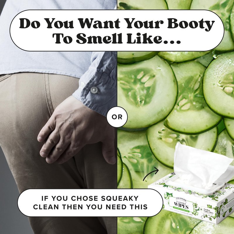 Poo~Pourri Flushable Wipes - Made with Plant Based Fibers, Aloe, & Vitamin E - Adult Wet Wipes - Cucumber & Aloe Essential Oils scent - Septic & Sewer Safe - 3-pack (150 total) with Dispenser Boxes