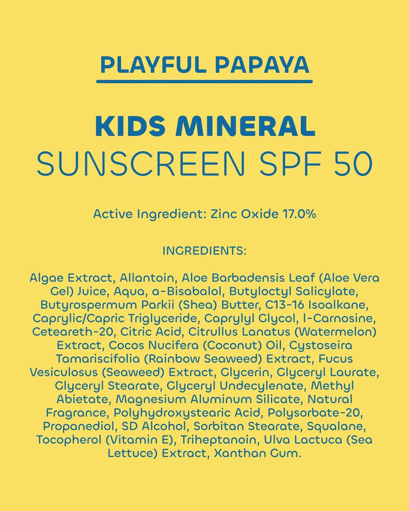 Seaweed Bath Co Kids Mineral Sunscreen Spray SPF 50 - Zinc Oxide Tear Free Sunblock for Children - Lightweight Water Resistant Broad Spectrum Protection for Sensitive Skin, 6 Ounce (Pack of 2)
