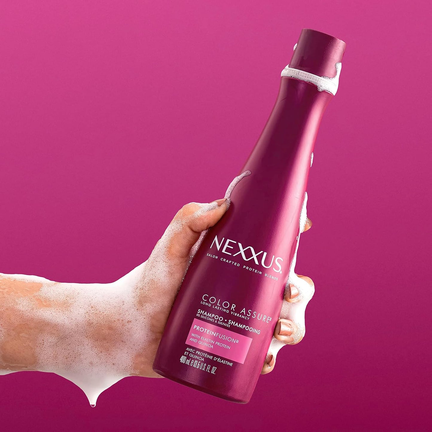 Nexxus Color Assure Shampoo ProteinFusion Twin Pack For Colored Hair Enhanced Color Vibrancy Sulfate-free & Silicone-free 13.5 oz