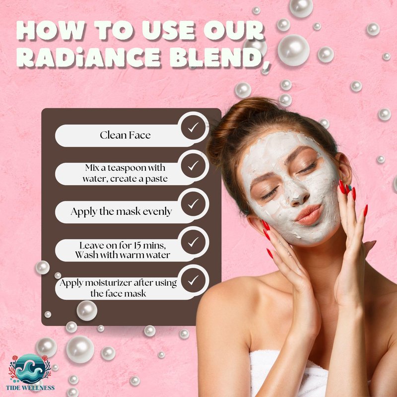 Enriched Pearl Powder for face and skin DIY Facemask, Added Seaweed extract,Vitamin B3,Pure Pearl Powder extract 150 grams of Selected Ingredients for radiant skin tone correction and Brightening
