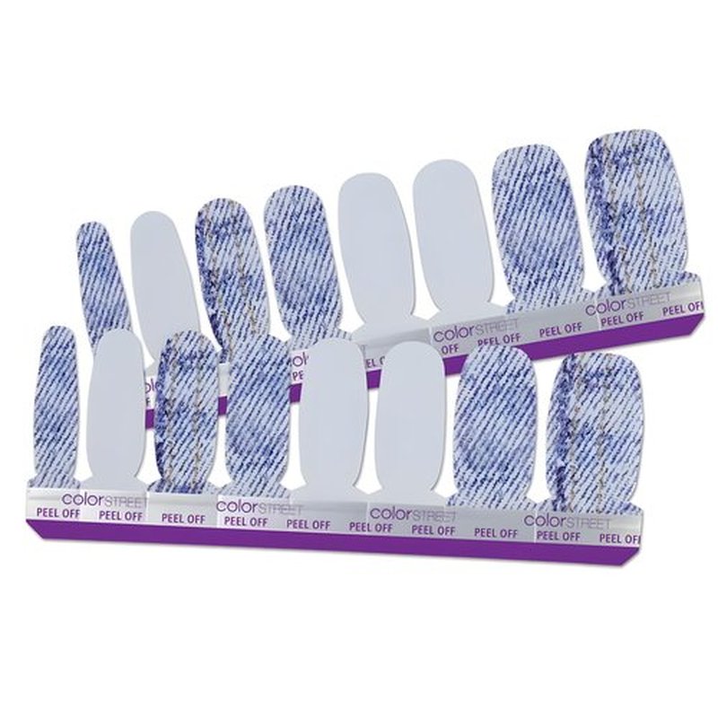 Color Street Blue Jean Baby Nail Polish Strips, Pale Blue Denim, (FDC285)