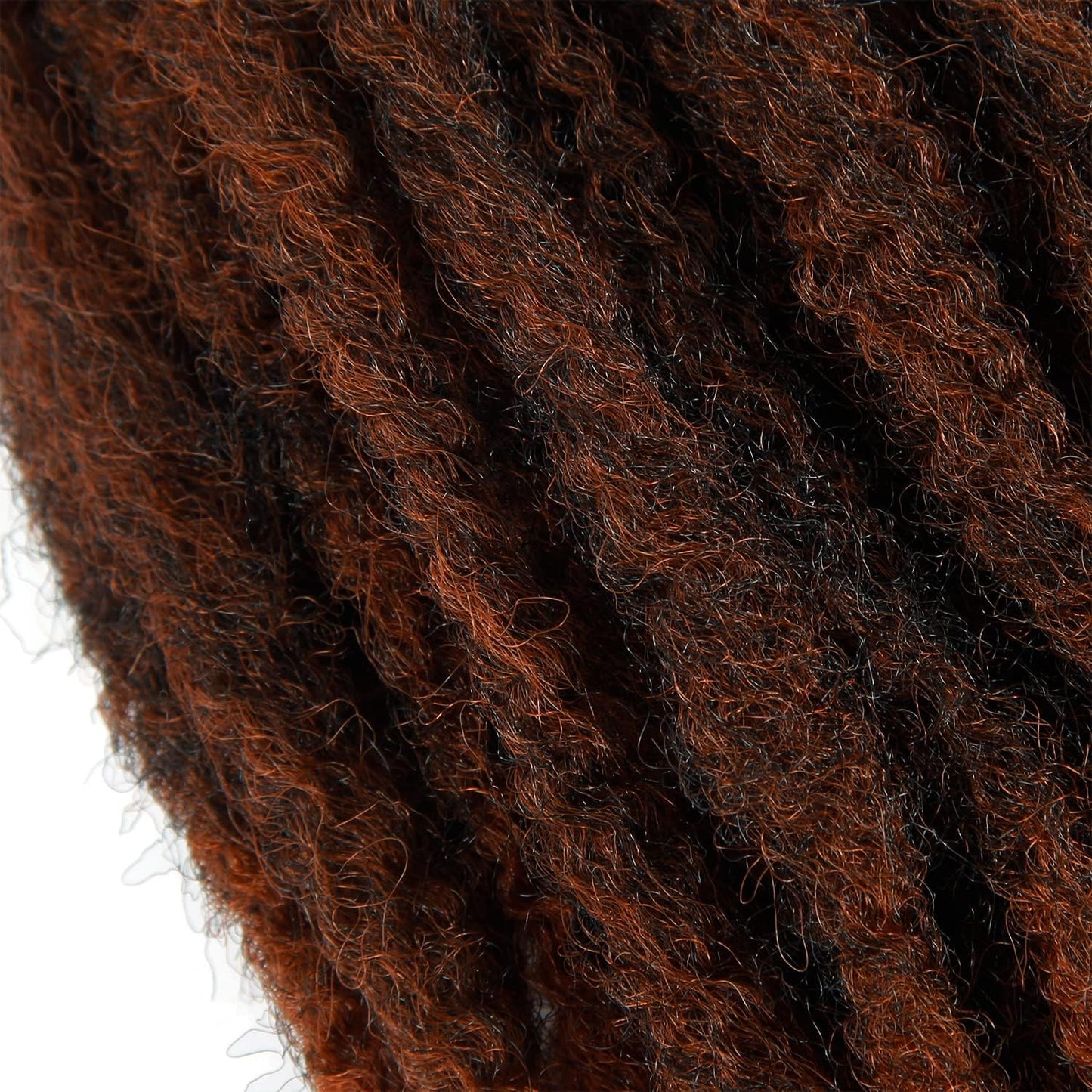 18inch Afro Kinky Twist Crochet Hair Braids Marley Braid Hair Curly Crochet Synthetic Braiding Hair (6Packs,#1B/350, 18inch)