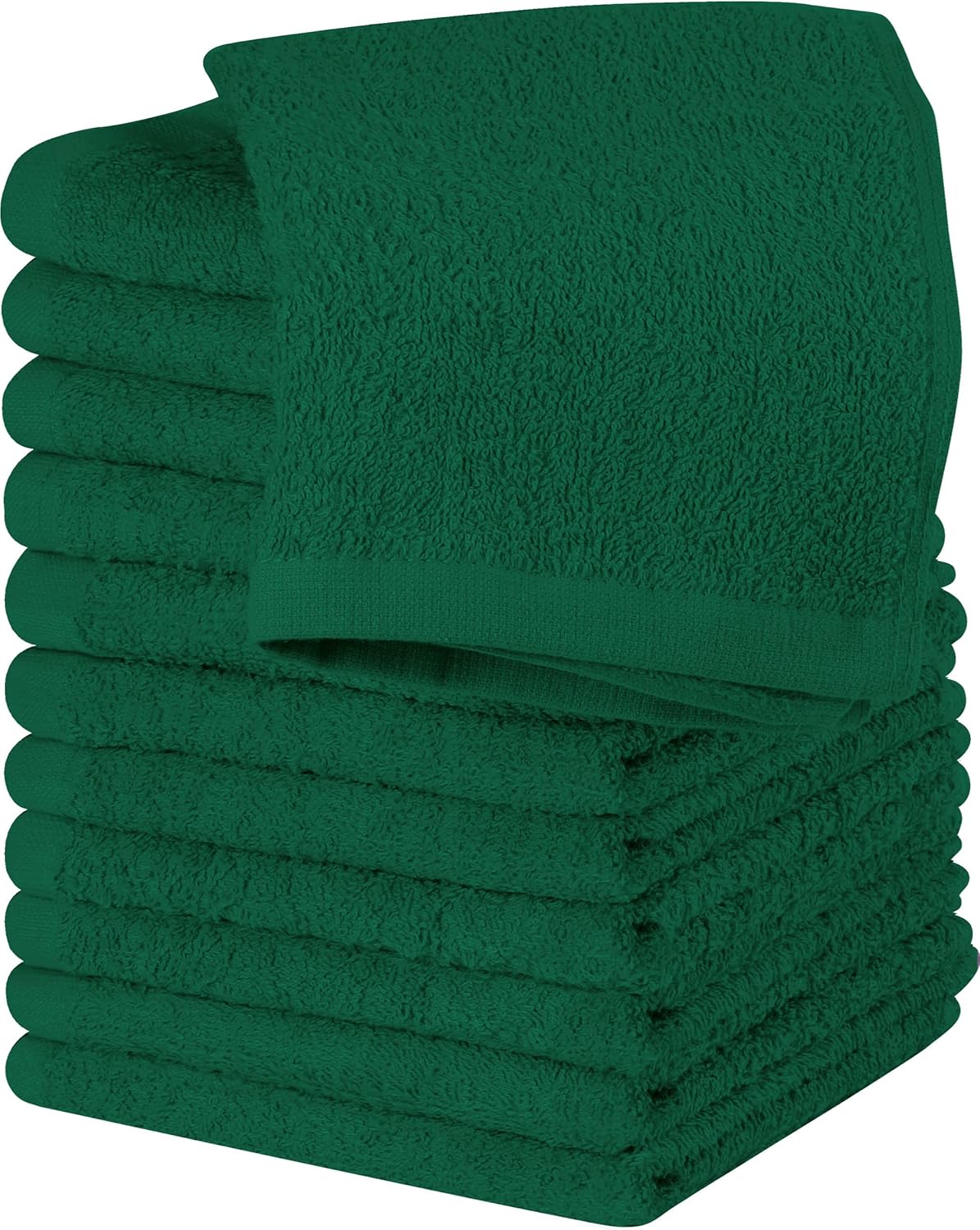 Utopia Towels 12 Pack Cotton Washcloths Set, 100% Ring Spun Cotton, Premium Flannel Face Cloths, Highly Absorbent and Soft Feel Fingertip Towels, Beige