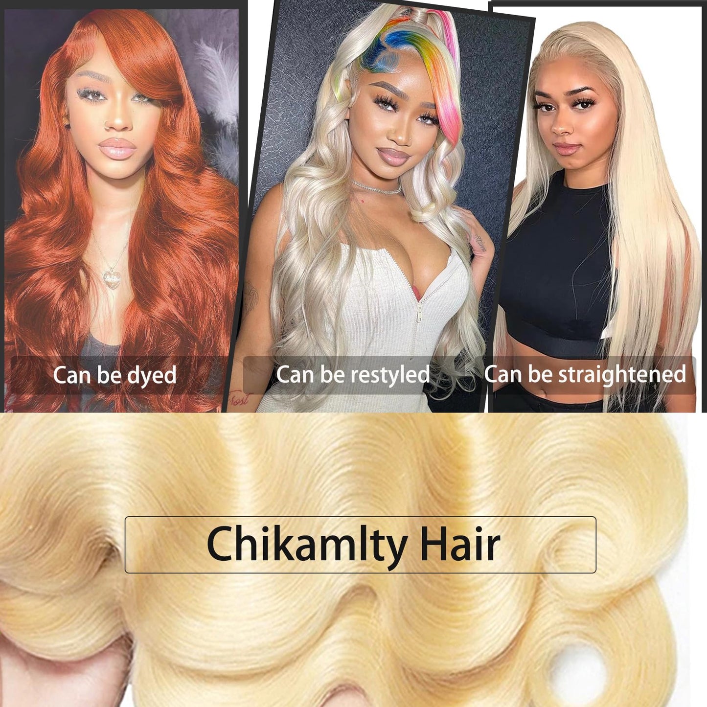 613 Bundles with Closure Blonde Human Hair Bundles with Closure (16 18 20+14)- 12A 100% Brazilian Virgin Hair Bundles with 4x4 Transparent Lace Closure, Body Wave Bundles with Closure