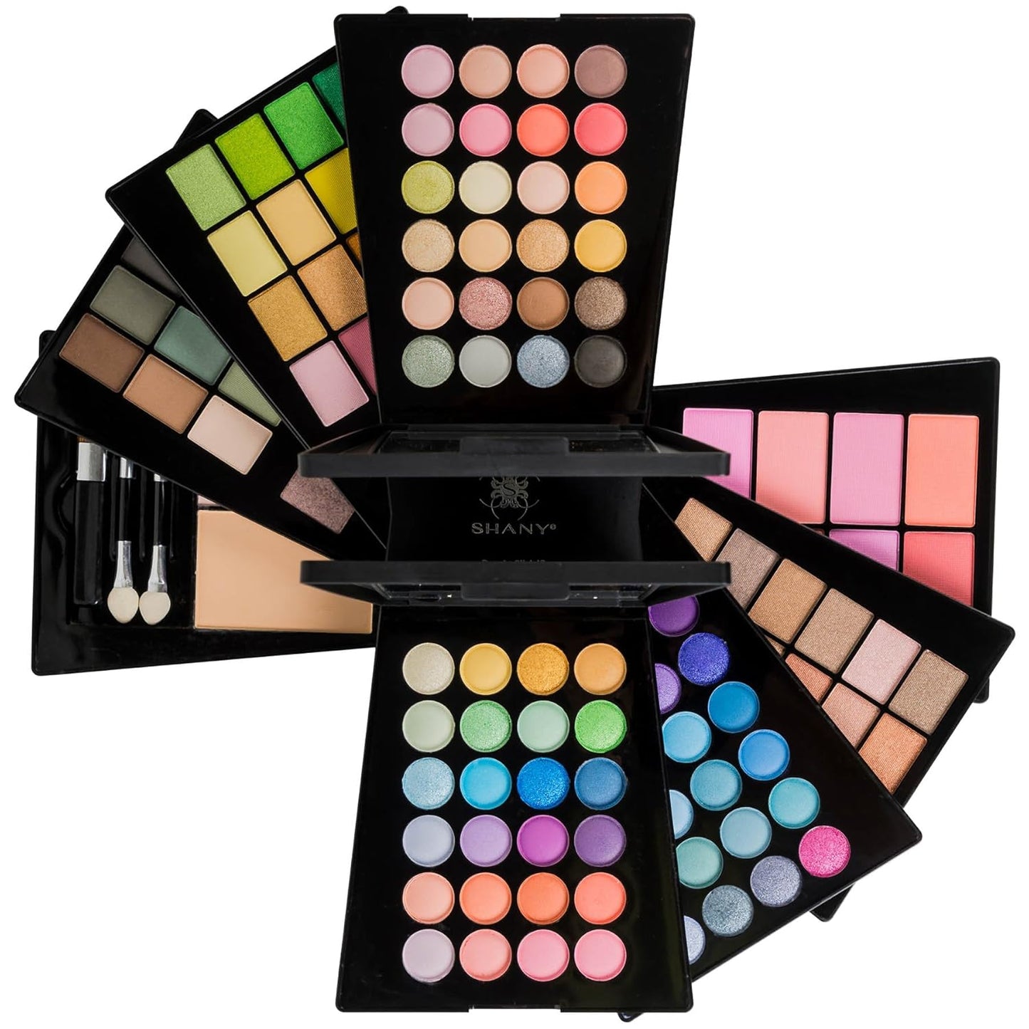 SHANY All About That Face Makeup Kit - All in one Beginner Makeup Set - Eye Shadows, Lip Colors, Face Makeup, Cosmetics applicators & More.