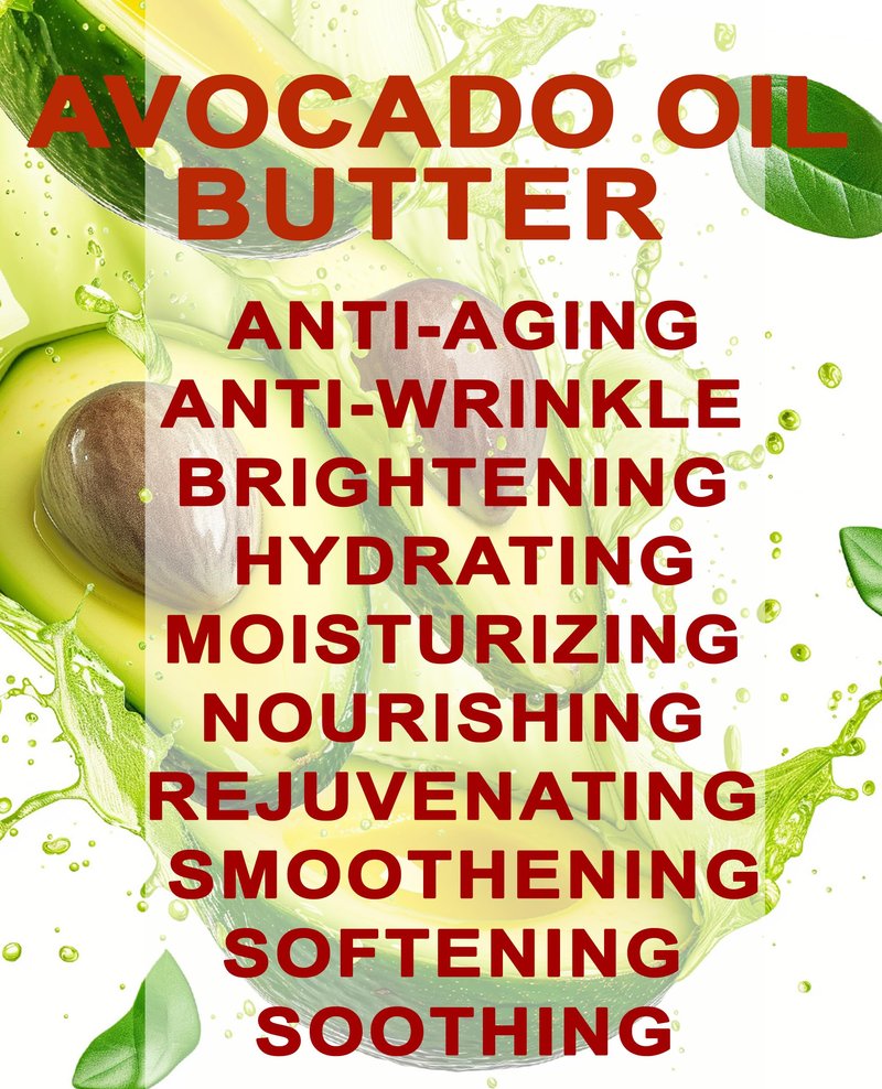 Botanical Beauty AVOCADO OIL BUTTER 100% Pure Natural VIRGIN UNREFINED Cold-Pressed for Face, Skin, Body, Hair, Lip, Nails. Rich in Vitamin E, Omega 3, Omega 6 (8 Fl Oz)