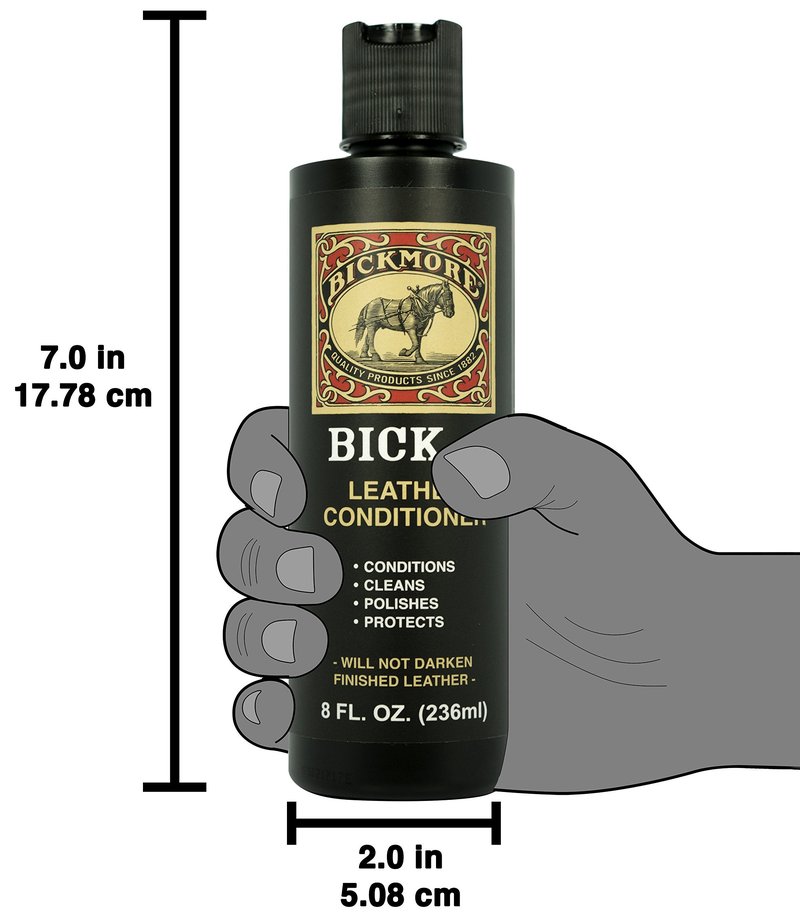 Bick 4 Leather Conditioner & Cleaner, Won't Darken Boots, Couch, Bags 8 oz
