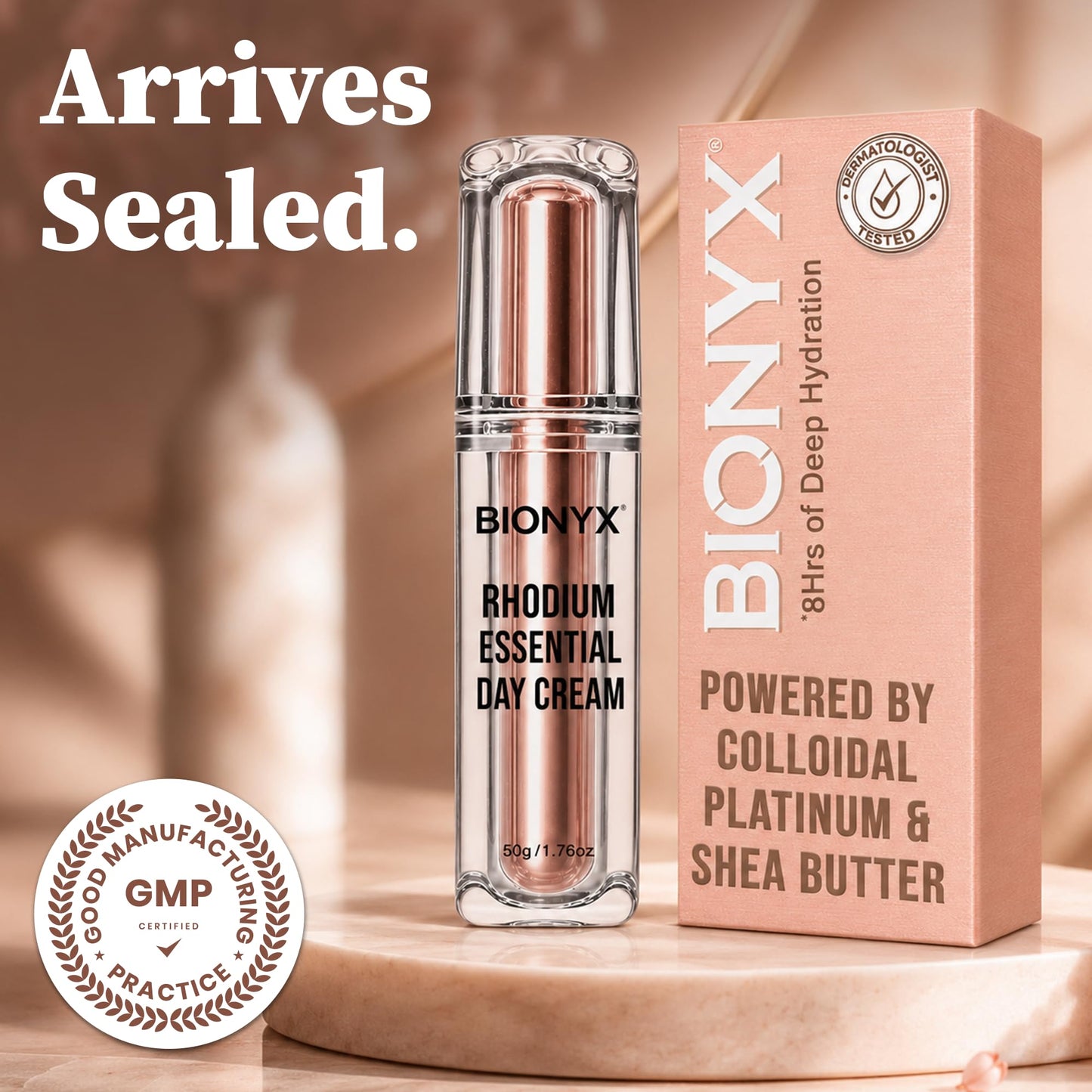 Bionyx Rhodium Essential Day Cream - with Colloidal Platinum - 1.76 Fl Oz