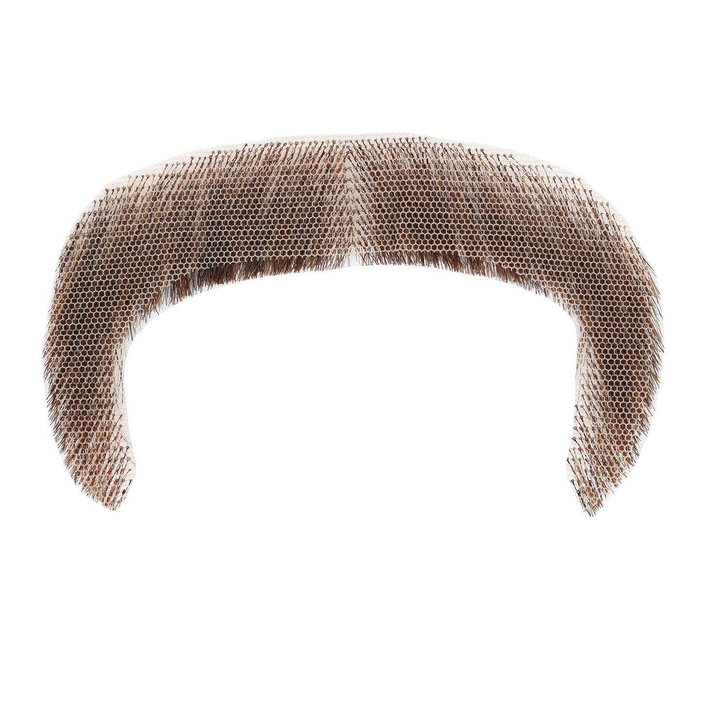 CliCling Human Hair Fake Beard One Pair of Hand tied Mustache for Men Realistic Lace Invisible False Beards for Costume Party Halloween Theater Performance (Black Brown)